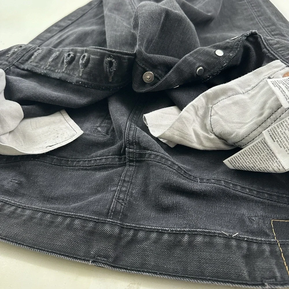 LEVI'S Men's 501 Original Fit Button Fly Jeans‎ Black Size 40x32 Cotton Straight